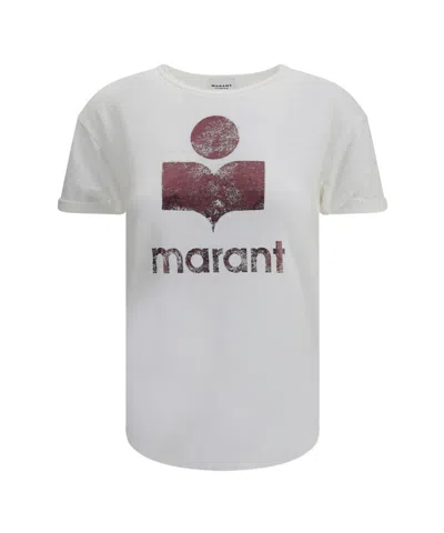 ISABEL MARANT ÉTOILE ISABEL MARANT ÉTOILE KOLDI LOGO PRINTED CREWNECK T-SHIRT