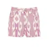 Isabel Marant Étoile Isabel Marant Etoile Women Printed Denim Lesia Shorts In Pink