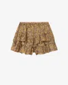 Isabel Marant Étoile Jocadia Ruffled Shorts In Brown