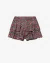 Isabel Marant Étoile Jocadia Ruffled Floral-pattern Shorts In Multi