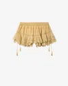 Isabel Marant Étoile Puria Ruffled Shorts In Brown