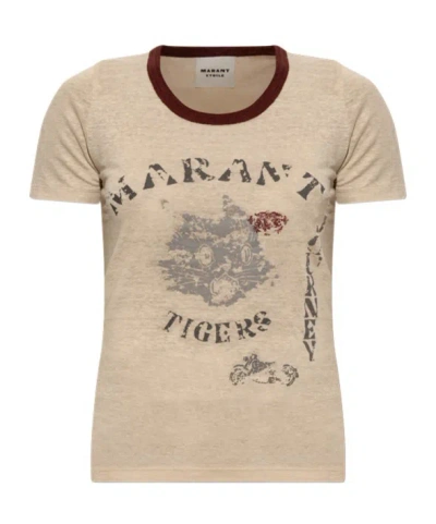 Isabel Marant Étoile Short-sleeved T-shirt In Neutral
