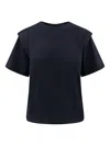 Isabel Marant Étoile Zelitos Shoulder Detail Crew Neck Top In Black