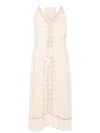Isabel Marant Étoile Sianna Midikleid Aus Bio-baumwolle In Nude