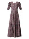 Isabel Marant Étoile Sichellia Puff-sleeve Maxi Dress In Brown
