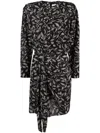 Isabel Marant Étoile Side Tie-fastening Minidress In 黑色
