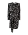 Isabel Marant Étoile Side Tie-fastening Minidress In Black