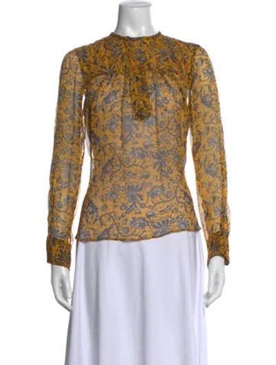Pre-owned Isabel Marant Étoile Silk Floral Print Blouse In Multi