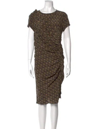 Pre-owned Isabel Marant Étoile Silk Knee-length Dress In Neutral