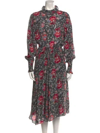 Pre-owned Isabel Marant Étoile Silk Long Dress In Black