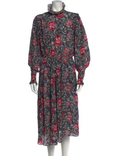 Pre-owned Isabel Marant Étoile Silk Long Dress In Black