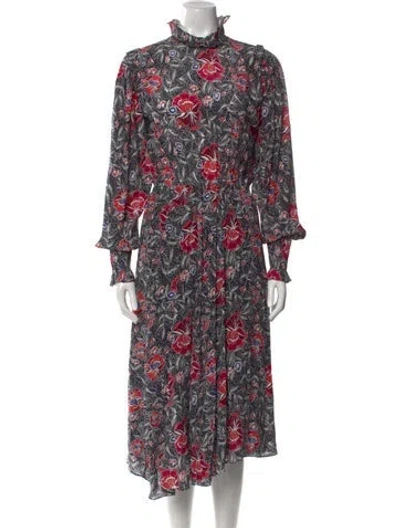 Pre-owned Isabel Marant Étoile Silk Long Dress W/ Tags In Black