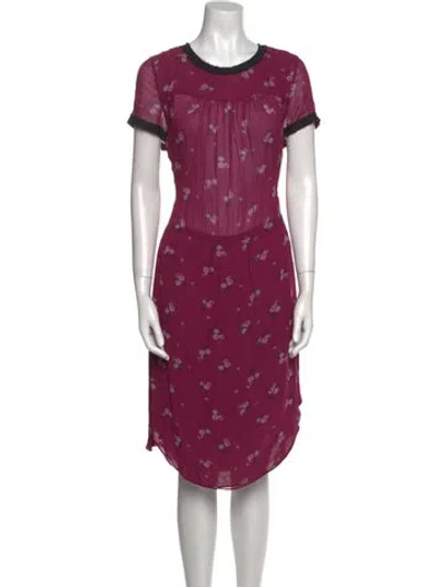 Pre-owned Isabel Marant Étoile Silk Midi Length Dress In Purple