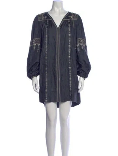 Pre-owned Isabel Marant Étoile Silk Mini Dress In Blue