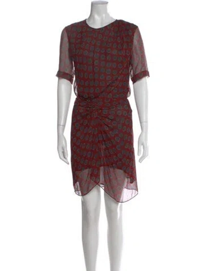Pre-owned Isabel Marant Étoile Silk Mini Dress In Red
