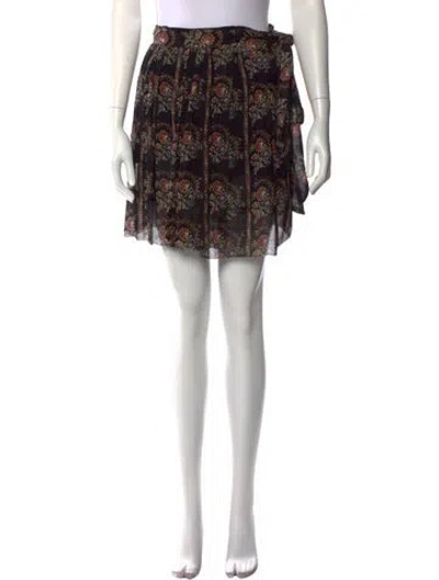 Pre-owned Isabel Marant Étoile Silk Mini Skirt In Black