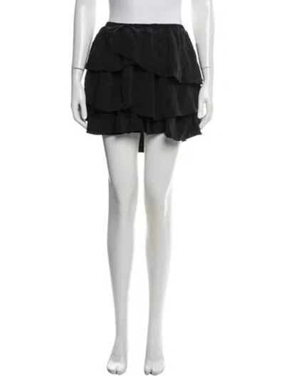 Pre-owned Isabel Marant Étoile Silk Mini Skirt In Black