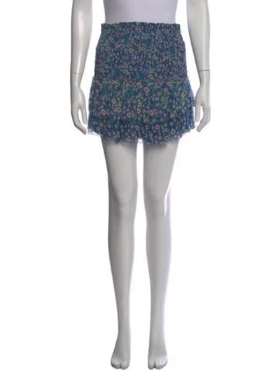 Pre-owned Isabel Marant Étoile Silk Mini Skirt In Blue
