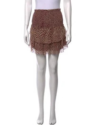 Pre-owned Isabel Marant Étoile Silk Mini Skirt In Red