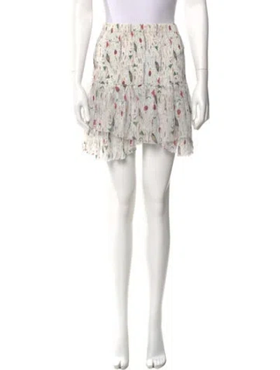 Pre-owned Isabel Marant Étoile Silk Mini Skirt In White