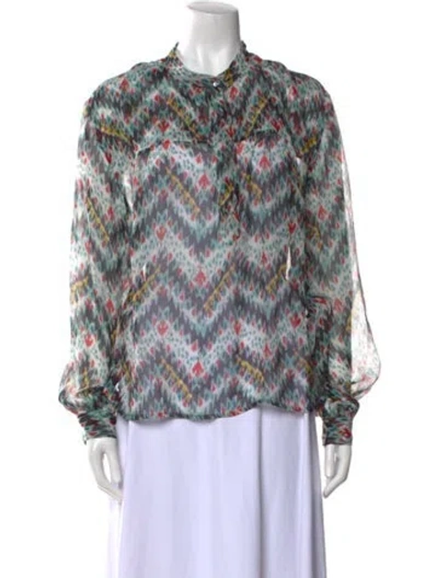 Pre-owned Isabel Marant Étoile Silk Printed Blouse In Neutral