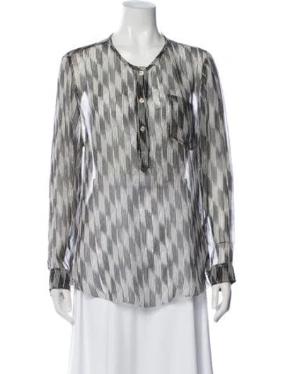 Pre-owned Isabel Marant Étoile Silk Printed Blouse In Neutral