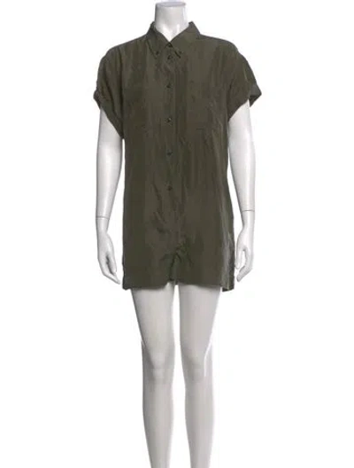 Pre-owned Isabel Marant Étoile Silk Romper In Green
