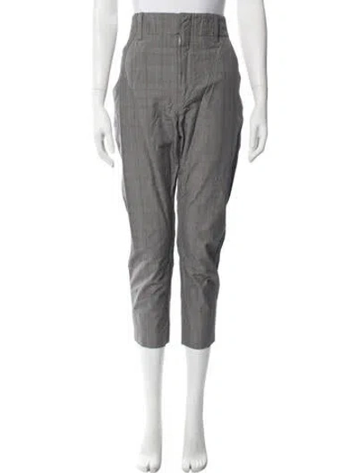 Pre-owned Isabel Marant Étoile Silk Straight Leg Pants In Grey