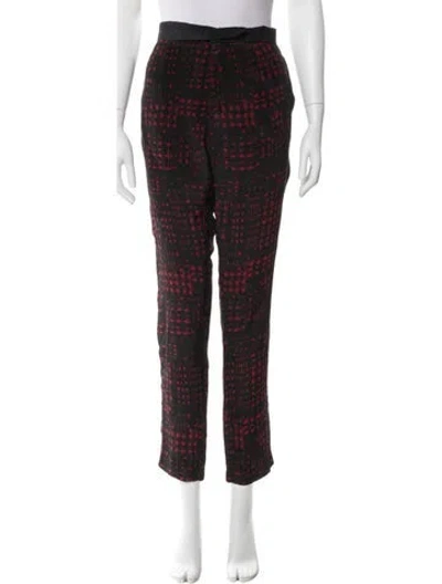 Pre-owned Isabel Marant Étoile Silk Straight Leg Pants In Multi