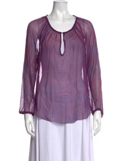 Pre-owned Isabel Marant Étoile Silk Striped Blouse In Blue