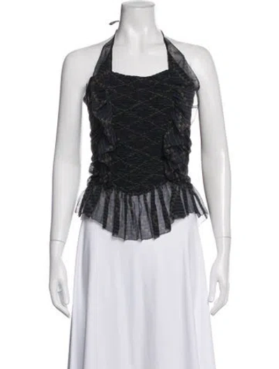Pre-owned Isabel Marant Étoile Silk Striped Top In White