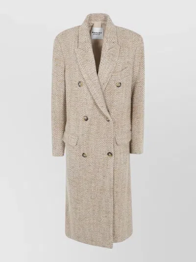 Isabel Marant Étoile Silk-blend Long Double-breasted Coat