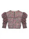 Isabel Marant Étoile Silva Floral-pattern Blouse In Brown