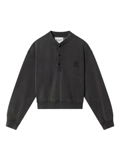 Isabel Marant Étoile Simony Embroidered Sweatshirt In Gray