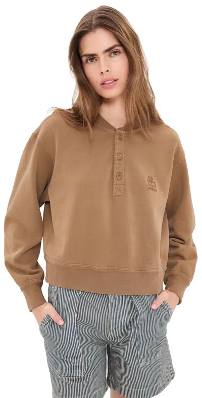 Isabel Marant Étoile Simony Sweatshirt Camel In Brown