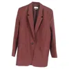 Isabel Marant Etoile Single-breasted Blazer And Trousers Set In Maroon Wool In Red