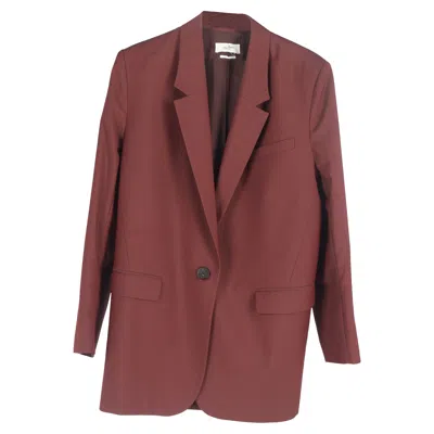 Isabel Marant Etoile Single-breasted Blazer And Trousers Set In Maroon Wool In Brown