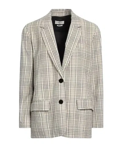 Isabel Marant Étoile Single-breasted Blazer Tartan Pattern In Neutral