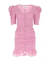 Isabel Marant Étoile Isabel Marant Etoile Pink Cotton Sireny Mini Dress In Pink