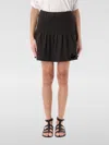 Isabel Marant Étoile Isabel Marant Etoile Charcoal Cotton Pacifica Mini Skirt In Black