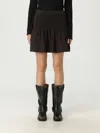 Isabel Marant Étoile Isabel Marant Etoile Charcoal Cotton Pacifica Mini Skirt In Brown