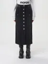 Isabel Marant Étoile Marant Etoile Vandy Denim Cotton Skirt In Schwarz