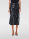 Isabel Marant Étoile Black Angele Faux-leather Midi Skirt In Schwarz