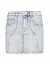 Isabel Marant Étoile Vesna Denim Miniskirt In Light Blue