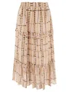 Isabel Marant Étoile Tiered Ruffled Skirts In Printed Lightweight Fabric In Multi