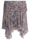 Isabel Marant Étoile Patterned Asymmetric Mini Skirt In Multi