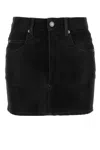 Isabel Marant Étoile Isabel Marant Etoile Black Synthetic Leather Kimmy Mini Skirt In Black