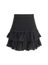 Isabel Marant Étoile Black Cotton Mini Skirt In Black