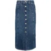 Isabel Marant Étoile Marant Etoile Vandy Denim Cotton Skirt In Blue