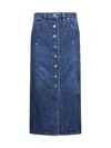 Isabel Marant Étoile Marant Etoile Vandy Denim Cotton Skirt In Blue